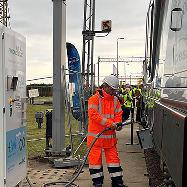 Hydrogen train fueling in Poland